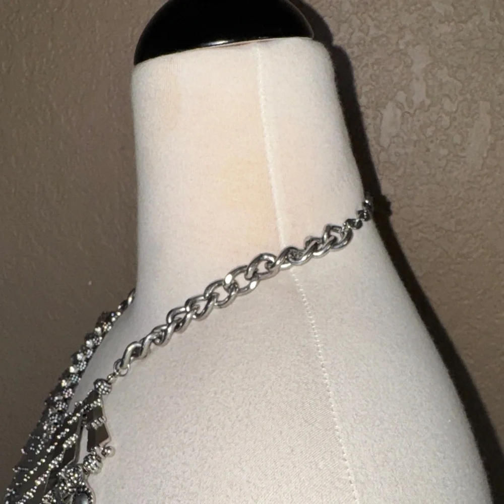 Stunning Tribal Large Statement Bib Necklace - Picture 4 of 12